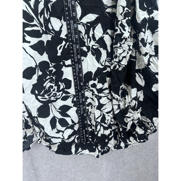 COMFY USA Lagenlook Short Crinkle Tank Zip Tunic Dress Black White Boho Size XL - Picture 6 of 7